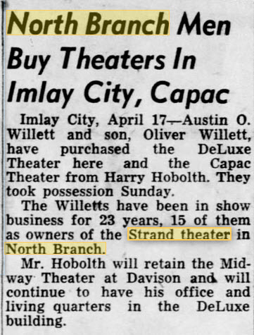 Strand Theatre - APRIL 17 1952